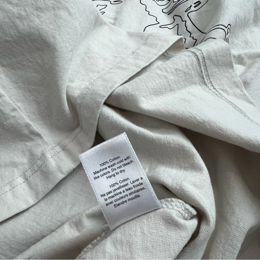 JAXXON Limited Edition Oversized Boxy Graphic T-Shirt Size Large Cream Angel Tee - Picture 6 of 8